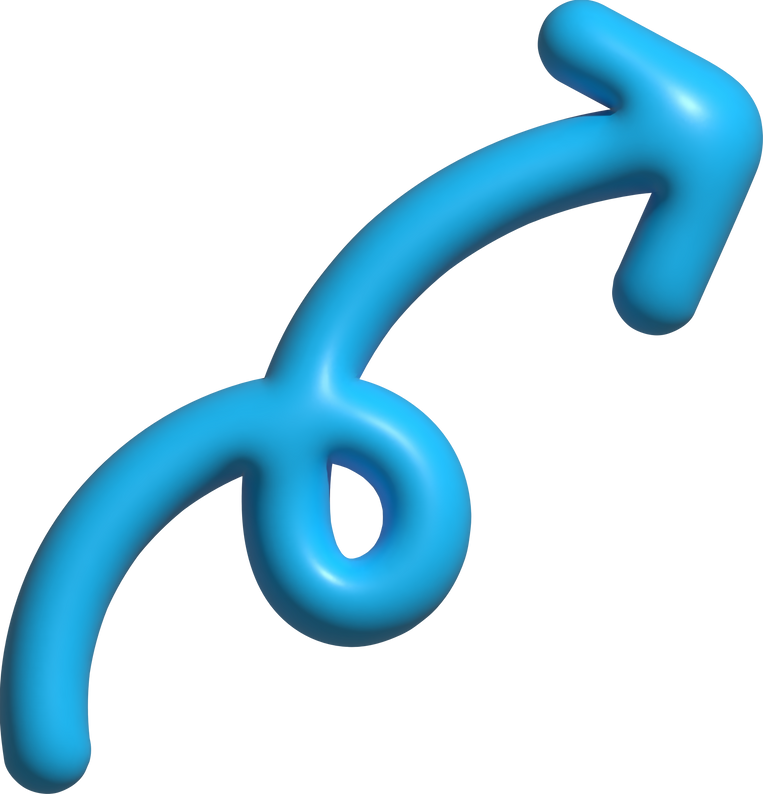 Blue 3d swirl arrow